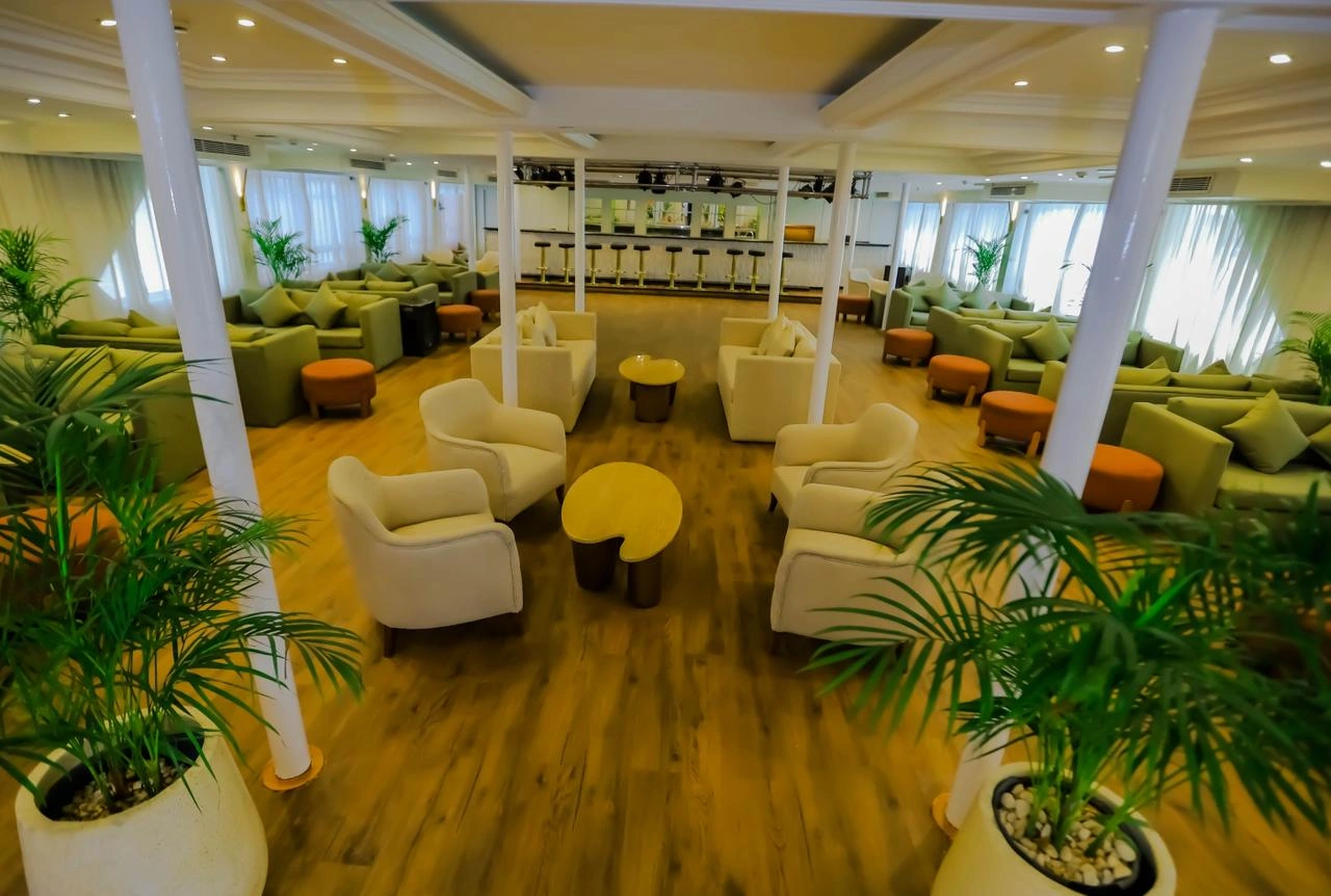 Lounge aboard the MS Nile Palace Cruise Nile cruise